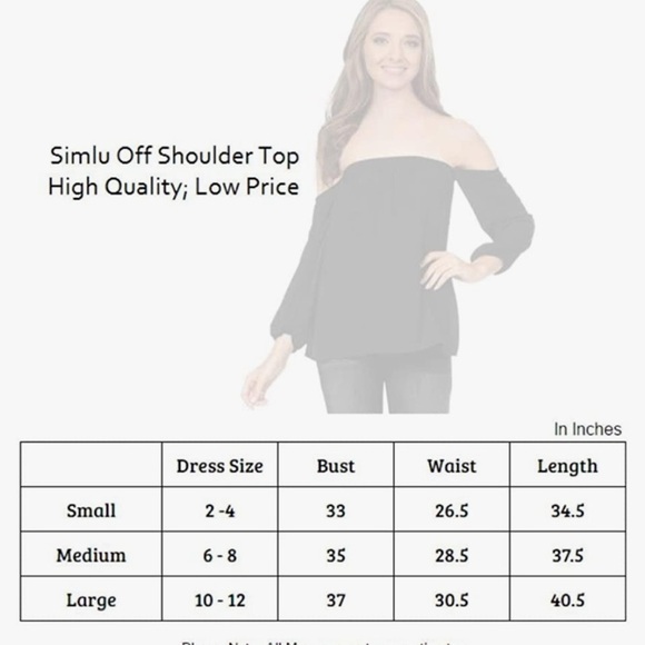 SIMLU navy Strapless Loose Off Shoulder Long Sleeve Chiffon Shirt Blouse Top - Picture 4 of 7